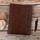 Custom Dark Brown PU Leather Portfolio with 3-Ring Binder, A4 Size Folio Holders, Engraved Business Leather Padfolio,Father's Day Gift