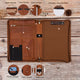 Personalized Brown Crazy Horse Portfolio with Handle, Leather Portfolio with A4 Notepad Holder, Office Notebook,Business Gift