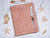 Women Embossed Pink Leather Portfolio, Personalizd Printing Padfolio,Leather Portfolio with A4 Notepad Holder,Portfolio for Women,Graduation Gift