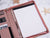 Women Embossed Pink Leather Portfolio, Personalizd Printing Padfolio,Leather Portfolio with A4 Notepad Holder,Portfolio for Women,Graduation Gift