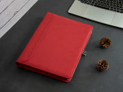 Personalized Red Vegan Leather Portfolio,Leather Business Padfolio with ...