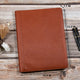 Personalized Brown PU Portfolio with Name/Logo,A4 Leather Business Portfolio for Men,Legal Document Organizer&Business Card Holder,Gift for Him