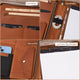 Personalized Brown Crazy Horse Portfolio with Handle, Leather Portfolio with A4 Notepad Holder, Office Notebook,Business Gift