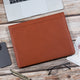 Personalized Brown PU Portfolio with Name/Logo,A4 Leather Business Portfolio for Men,Legal Document Organizer&Business Card Holder,Gift for Him