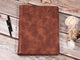 Men's Vintage Brown Pu Leather Portfolio with 3-Ring Binder, Name/Logo Engraving Leather Portfolio,Custom Padfolio with A4 Notepad and Clipboard,Unique Business Gift