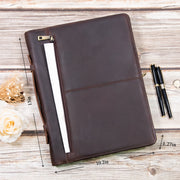 Small Leather Notepad Holder - Leather Legal Padfolio By The Oak River Company