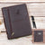 Men's Personalized Dark Brown Crazy Horse Leather Portfolio, Legal Pad Padfolio with Handle,A4 Leather Notepad Holder, Graduation Gift