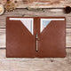 Engraved Brown Vegan Leather Portfolio,Business Padfolio with A4 Notepad Holder,Office Notebook,Custom Gift for Him