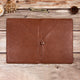 Engraved Brown Vegan Leather Portfolio,Business Padfolio with A4 Notepad Holder,Office Notebook,Custom Gift for Him