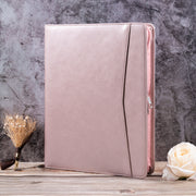 Personalized Leather Portfolio, 8.5 X 11 Padfolio, A4 Letter Size Notepad/Legal Pad Padfolio, Organizer For Letter Size Writing Pad D313 Brown / No - View #3