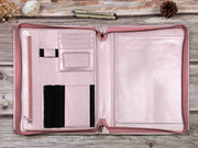 Personalized Leather Portfolio, 8.5 X 11 Padfolio, A4 Letter Size Notepad/Legal Pad Padfolio, Organizer For Letter Size Writing Pad D313 Brown / No