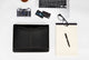 Leather iPad Holder Portfolio with Clipboard and Notepad Holder - AZXCG