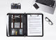 Leather iPad Holder Portfolio with Clipboard and Notepad Holder - AZXCG