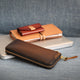 Leather Long Women Wallet High quality Leather wallet women Slim Wallet - AZXCG handmade genuine leather 