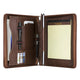 Genuine Leather Portfolio A5 Size Business Organizer with Stand Tablet Holder - AZXCG
