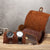 Retro crazy horse leather outdoor travel convenient watch case - AZXCG handmade genuine leather 