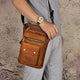 Original Leather Men Design Casual Messenger Shoulder Sling Bag Fashion Multifunction Waist Belt Pack Drop Leg Bag Pouch - azxcgleather