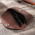 Crazy Horse leather retro-clamshell glasses case - AZXCG handmade genuine leather 