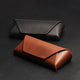 High-end handmade crazy horse leather compression glasses case - AZXCG handmade genuine leather 