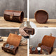 Retro crazy horse leather outdoor travel convenient watch case - AZXCG handmade genuine leather 