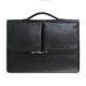 Genuine Leather Laptop Briefcase Messenger Bag Business Portfolio with Retractable Handle - AZXCG