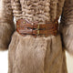 Crazy horse leather double button to tighten waist wide belt - AZXCG handmade genuine leather 