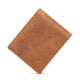 Crazy horse leather brown bifold leather men's wallet with coin pocket - azxcgleather