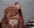 Crazy Horse Leather Shoulder Bag Travel Laptop Bags Real Leather Backpack - AZXCG handmade genuine leather 