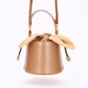 Fashion Genuine Leather Small Bucket Bags Women Designer Handbag - AZXCG handmade genuine leather 