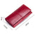 Wallet Women, Leather Wallet Women, Leather Wallet Gift, Long Slim Wallet,Zipper Wallet Red - AZXCG handmade genuine leather 