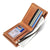 Crazy horse leather brown bifold leather men's wallet with coin pocket - azxcgleather