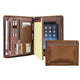 Vintage Crazy Horse Leather Portfolio iPad Holder with Letter Size Notepad Holder - AZXCG