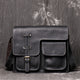 Vintage Handmade Leather Crossbody Messenger Bag - AZXCG