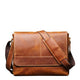 Men's Leather Vintage Crossbody A4 Briefcase - AZXCG