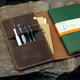 Personalized Leather Moleskine Cover With Pen Holder for Large Moleskine Volant Cahier Journal Notebook - AZXCG