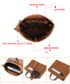 Men's Leather 17" Laptop Business Briefcase Crossbody Bag - AZXCG