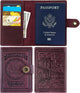 Leather  Passport Holder Cover RFID Blocking ID Card Wallet - Travel Case - AZXCG handmade genuine leather 