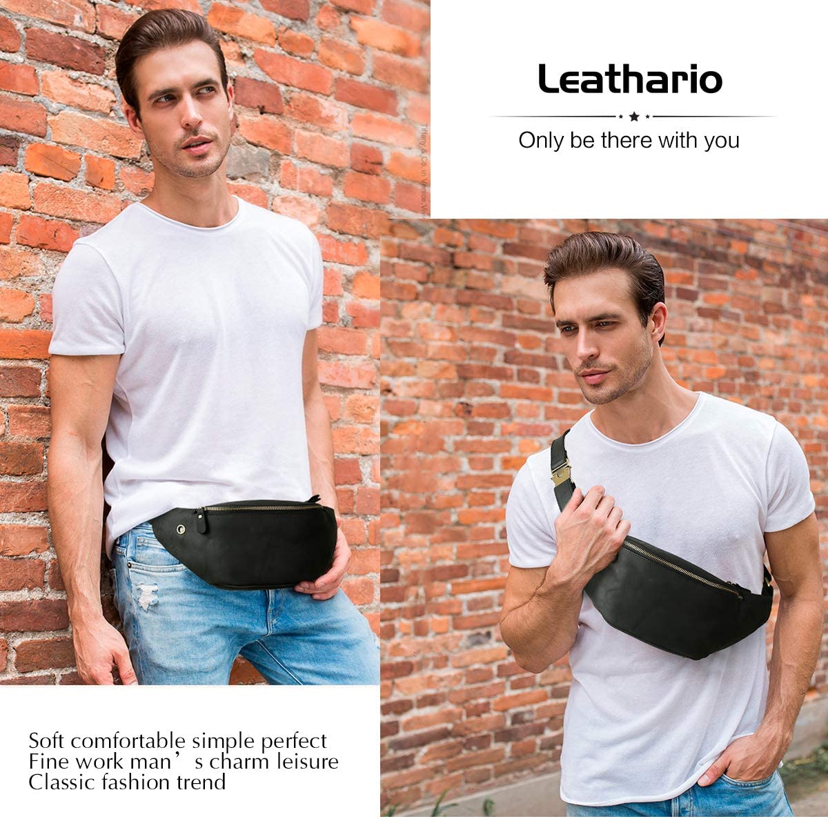 Genuine Leather Fanny Pack Travel Pouch - Montexoo – montexoo