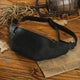 Genuine Leather Waist Bag For Men Fanny Pack Bum Bag Fashion Leather Strap Shoulder Bag Satchel Crossbody Bag Sling Bag For Men - AZXCG handmade genuine leather 