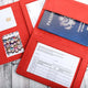 PU Leather Business Card Storage Case Passport Organizer Pouch Wallet - AZXCG handmade genuine leather 