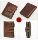 Retro Genuine Leather Zippered Wallet For Men - AZXCG