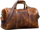 Leather Duffel Bag Travel Gym Sports Overnight Weekend cabin holdall - AZXCG handmade genuine leather 