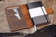 Personalized Rustic Leather Panda Daily Planner Cover Case 5 x 8.25 Inch - AZXCG
