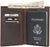 Leather Passport Holder Travel Bifold Walle - AZXCG handmade genuine leather 