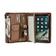 Handmade Portfolio Crazy Horse Leather Padfolio Business iPad Folder - AZXCG