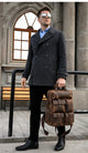 Crazy horse leather tactical business backpack - AZXCG handmade genuine leather 