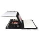 Zippered Leather Portfolio with Removable IPad Holder Clipboard Notepad - azxcgleather