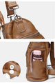 Multi-purpose leather backpack for women - azxcgleather