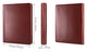 Genuine Leather Portfolio with 3 Ring Binder and A4 Size Clipboard Zippered iPad Holder - AZXCG
