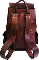 16" Genuine Leather Retro Rucksack Backpack College Bag,School Picnic Bag Travel - AZXCG handmade genuine leather 